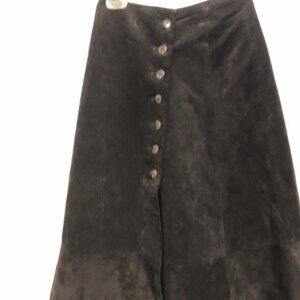 Florenza Vintage Black Suede Skirt